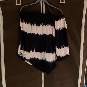 NWT Ultra Flirt Tye Dye Skirt - Navy and White